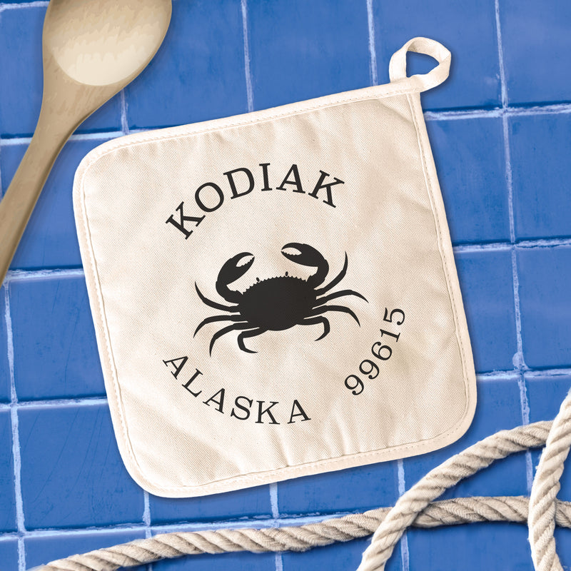 Crab w/ City and State - Cotton Pot Holder