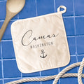 Script City and State w/ Anchor - Custom Cotton Pot Holder