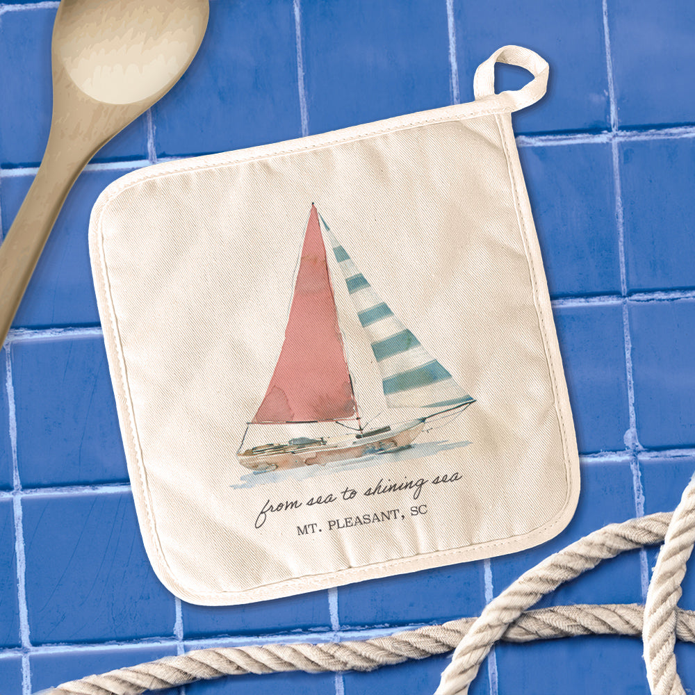 Sailing Serenity - Custom Cotton Pot Holder