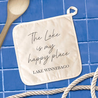 Lake Is My Happy Place - Custom Cotton Pot Holder