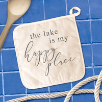 The Lake is My Happy Place - Cotton Pot Holder