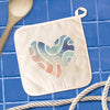 Abstract Beach Heart - Valentine's Day Cotton Pot Holder