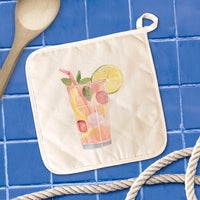 Strawberry Lemonade Watercolor - Cotton Pot Holder
