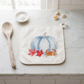 Crab & Blue Pinstripe Pumpkin - Cotton Pot Holder