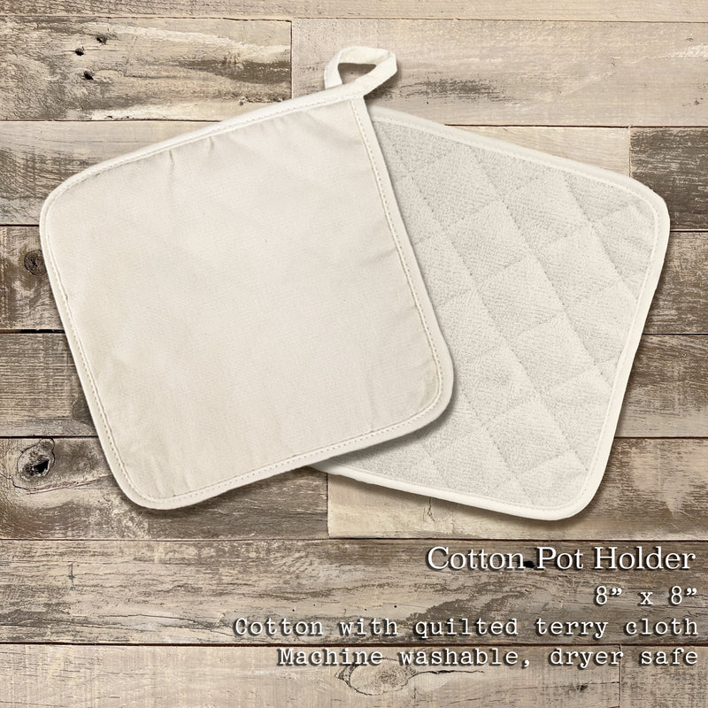 Anchor with Latitude and Longitude - Cotton Pot Holder