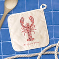 Watercolor Floral Red Lobster - Custom Cotton Pot Holder