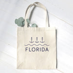 Three Anchors w/ State - Canvas Tote Bag