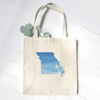 Watercolor State with Anchor - Custom Canvas Tote Bag