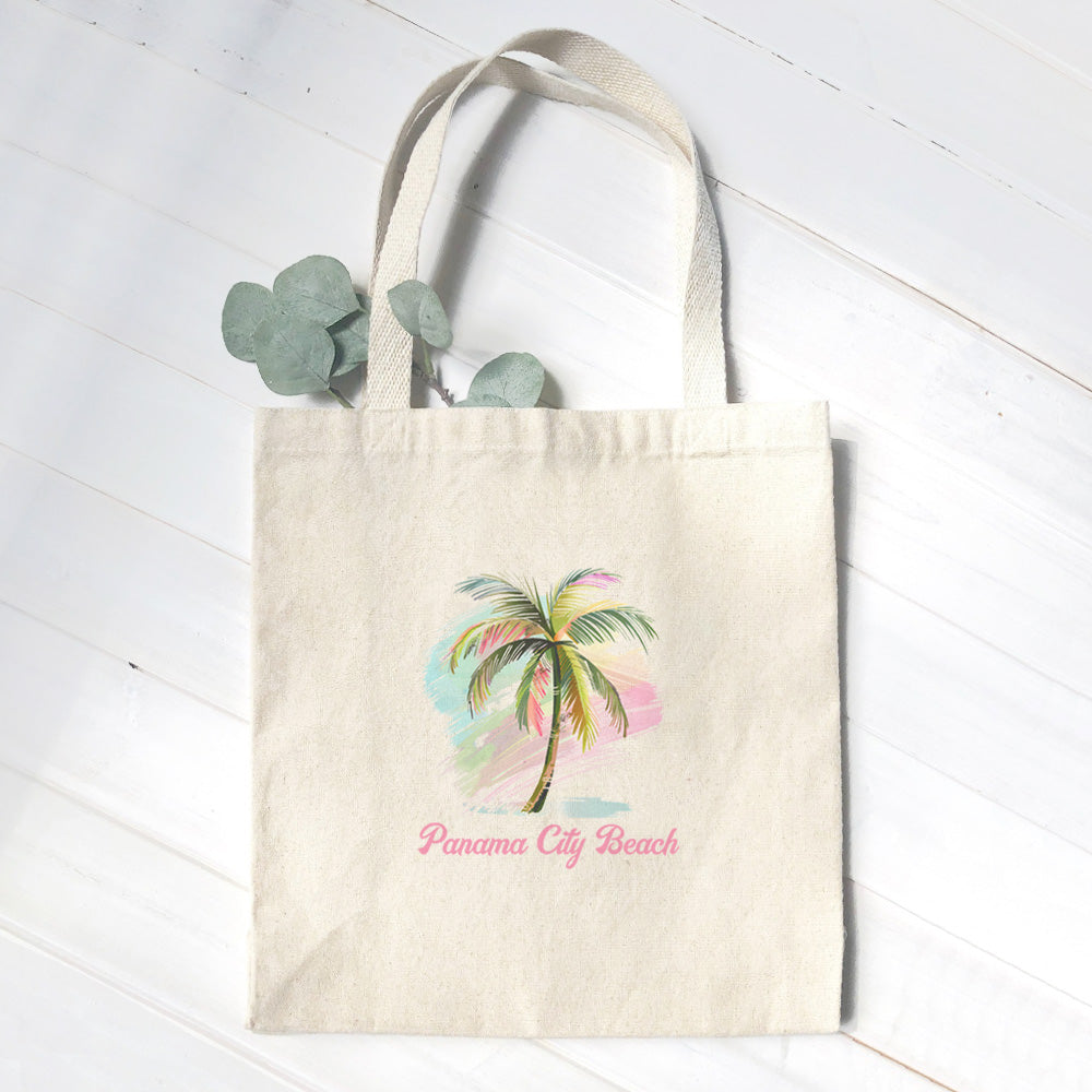 Palm Tree Watercolor - Custom Canvas Tote Bag