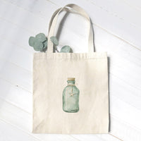 Sea Glass Bottle - Customizable Canvas Tote Bag