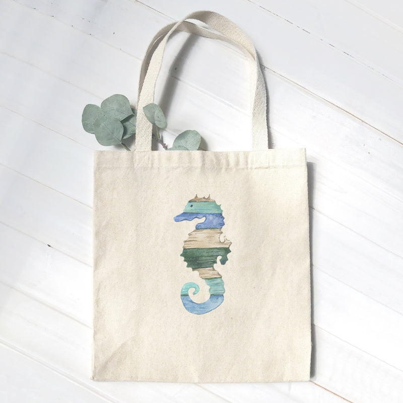 Coastal Wood Seahorse - Canvas Tote Bag