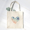 Abstract Beach Heart - Valentine's Day Canvas Tote Bag