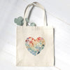 Sea Glass Heart - Valentine's Day Canvas Tote Bag