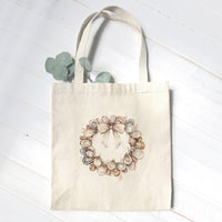 Oyster Wreath - Christmas Customizable Canvas Tote Bag