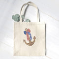 Anchor with Flag Bow - Canvas Tote Bag