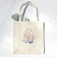 Watercolor Coral - Canvas Tote Bag