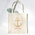 Autumn Leaves Anchor - Custom Canvas Tote Bag