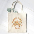 Autumn Leaves Crab - Custom Canvas Tote Bag