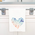 Abstract Beach Heart - Valentine's Day Cotton Tea Towel