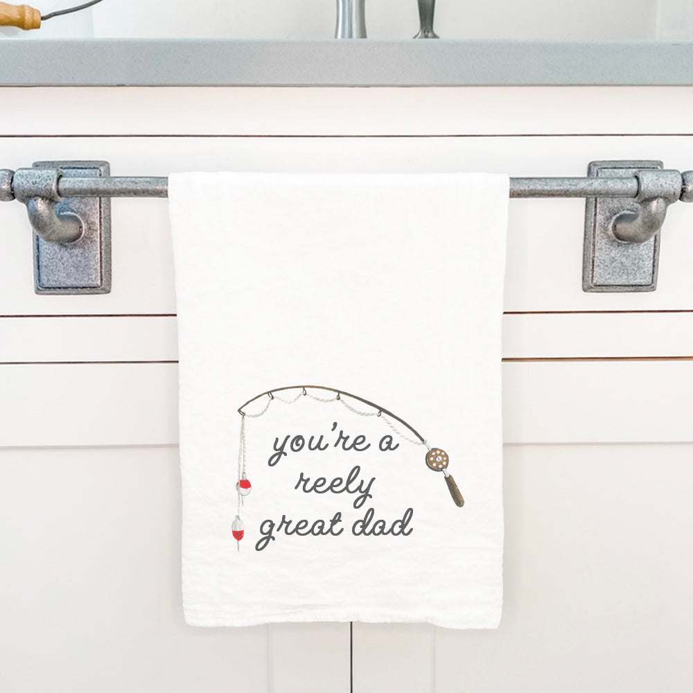 Reely Great Dad - Father's Day Cotton Tea Towel
