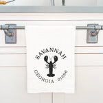 Lobster w/ City and State - Cotton Tea Towel