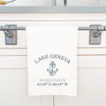 Anchor w/ Latitude and Longitude - Custom Cotton Tea Towel