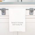 Beach House Coordinates - Custom Cotton Tea Towel