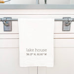 Lake House Coordinates - Cotton Tea Towel