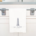 Lighthouse w/ City, State - Custom Cotton Tea Towel
