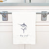 Marlin w/ City, State - Cotton Tea Towel