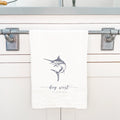 Marlin w/ City, State - Custom Cotton Tea Towel