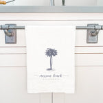 Palm Tree w/ City, State - Cotton Tea Towel