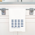 Hand Drawn Fish City State - Custom Cotton Tea Towel