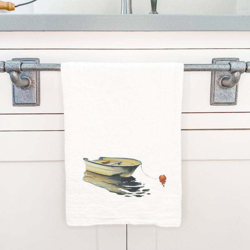 Rowboat on Still Water - Cotton Tea Towel