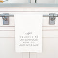 Welcome Lakehouse (Canoe) - Cotton Tea Towel