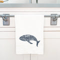 I am Happy Anywhere (Whale) - Cotton Tea Towel