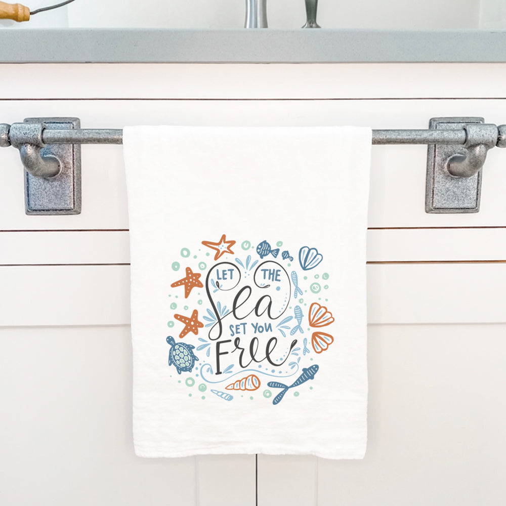 Let the Sea Set You Free - Cotton Tea Towel
