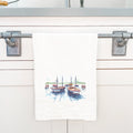 Docked Boats - Cotton Tea Towel