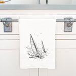 Sailboats on Water - Cotton Tea Towel