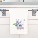 Watercolor Pond Scene (Boat) - Cotton Tea Towel