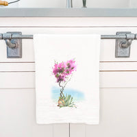 Watercolor Bougainvillea - Cotton Tea Towel