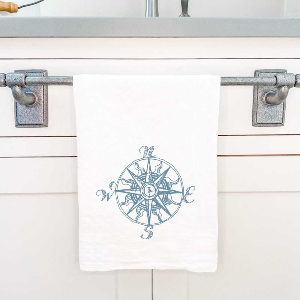 Hand Drawn Compass - Cotton Tea Towel