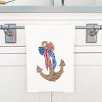 Anchor with Flag Bow - Cotton Tea Towel