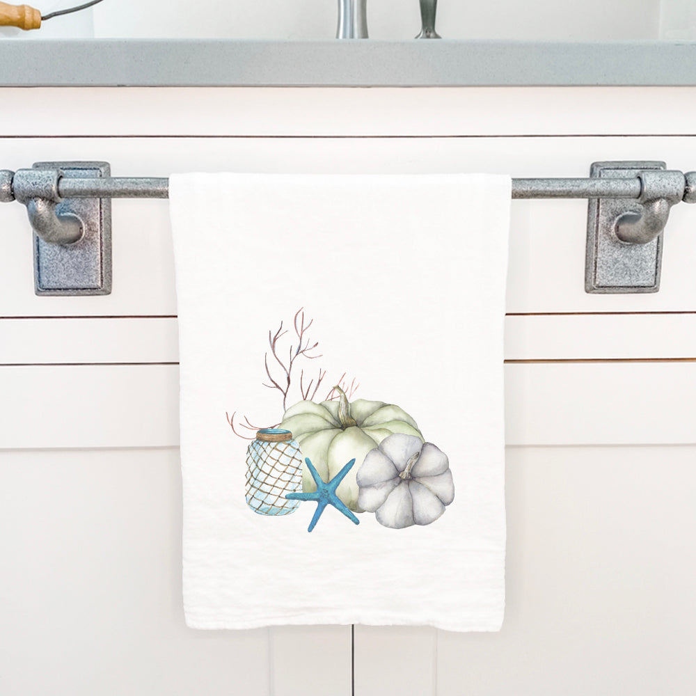 Coastal Pumpkins - Customizable Cotton Tea Towel