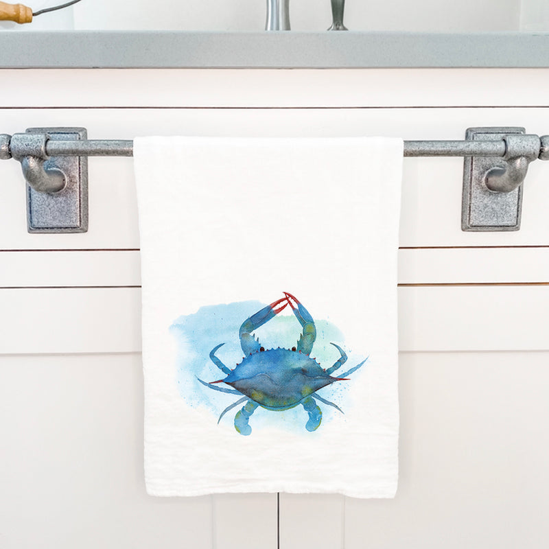 Watercolor Crab - Cotton Tea Towel