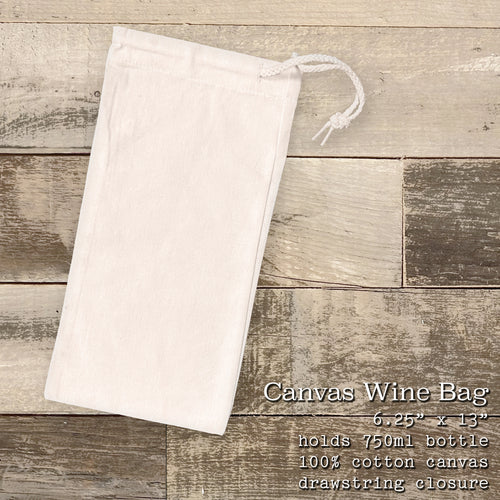 Sea Glass American Flag - Canvas Wine Bag