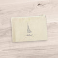 Sailboat w/ City, State - Custom Canvas Zipper Pouch