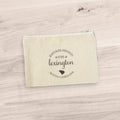 Circle Est, City, State w/ Anchors - Custom Canvas Zipper Pouch