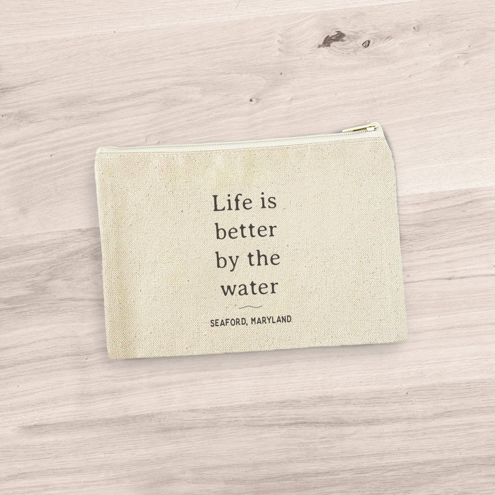 Life is Better - Custom Canvas Zipper Pouch