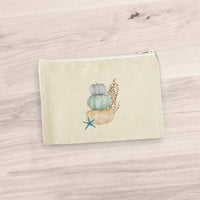 Coastal Pumpkin Stack - Canvas Zipper Pouch